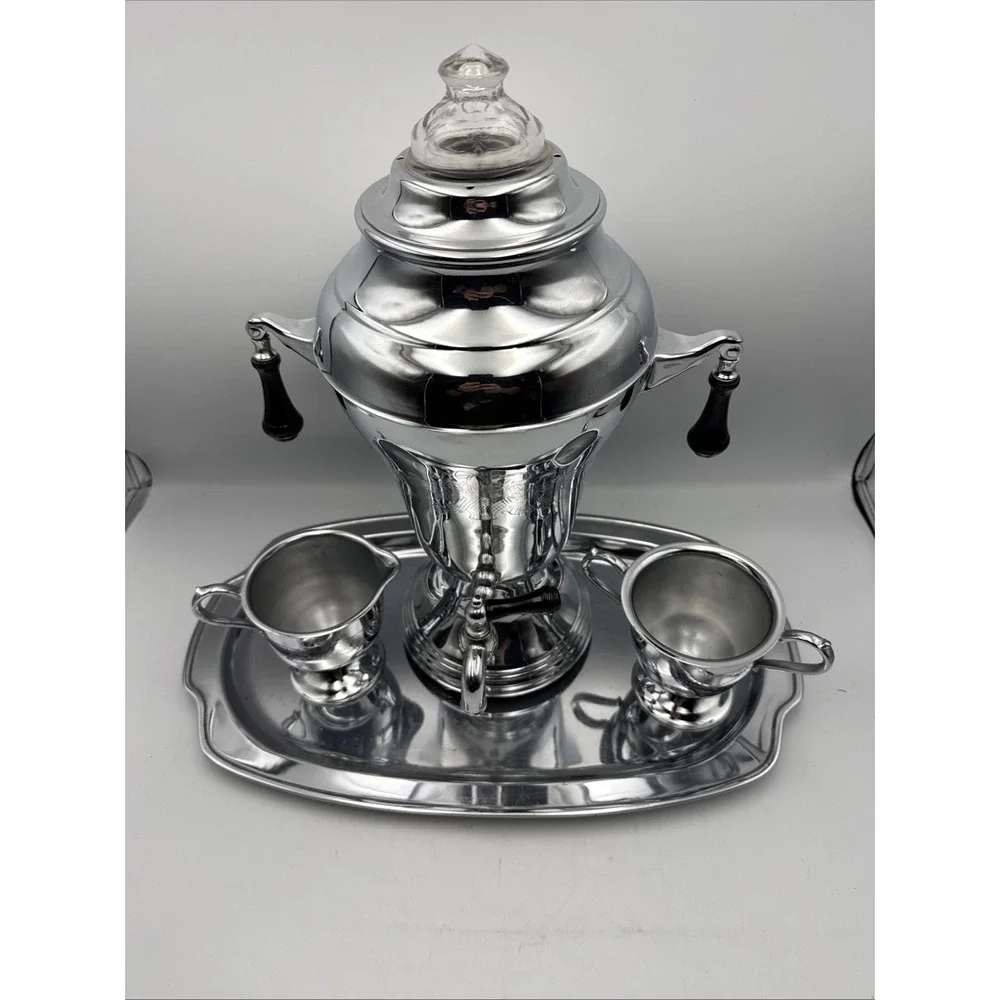 Vintage 1930's Lehman Bros. #70 Kromaster Coffee Perculator 4 Piece Set Complete